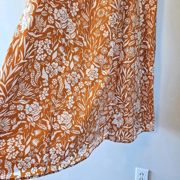 Pixie Market Custom Adobe Boho Floral Sundress Print Knot Midi Dress Size XS. - Picture 10 of 15